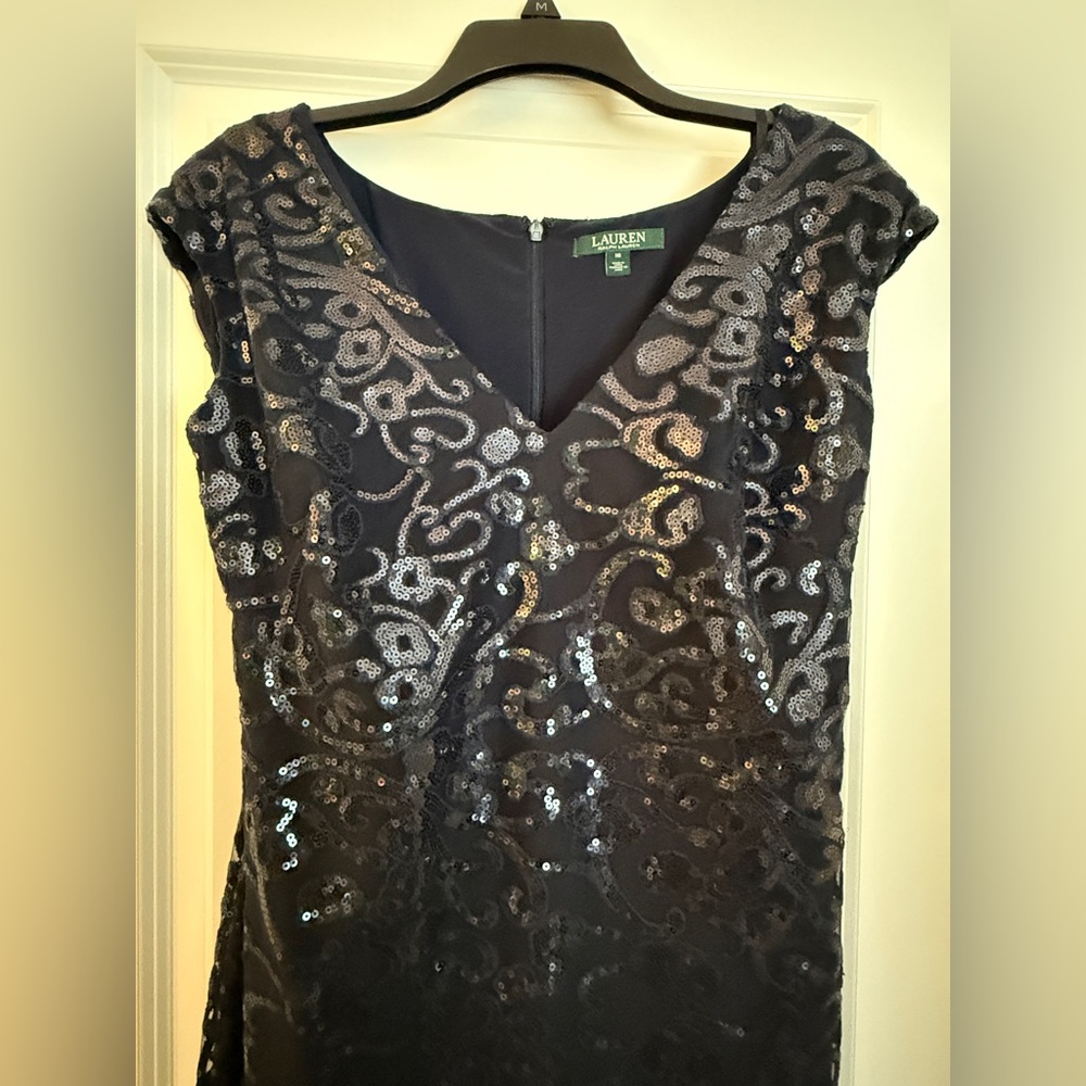 Lauren Ralph Lauren Black Sequin Maxi Dress